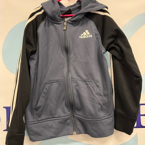 Adidas. Boys hooded sweatshirt. Size 8 - Picture 1 of 7